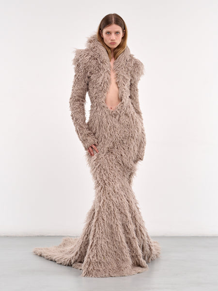 BEGELM Fake Fur Long Gown 新品未使用 CATWALK-7-