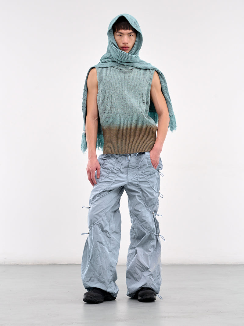 Bungee Drawcord Wide Leg Trousers (CCS4-TRS-ADJCORD-BLUE)