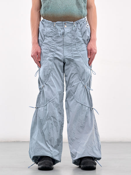 Bungee Drawcord Wide Leg Trousers (CCS4-TRS-ADJCORD-BLUE)