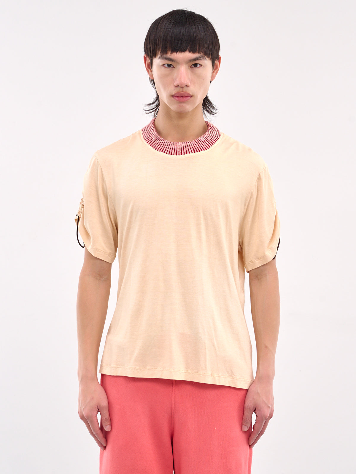 Drawcord Sleeve Tee (CCSR-TOP-ADJTSHIRT-BEIGE)