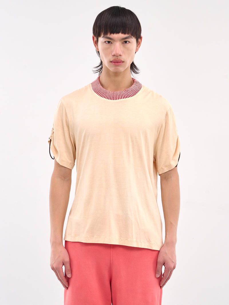 Drawcord Sleeve Tee (CCSR-TOP-ADJTSHIRT-BEIGE)