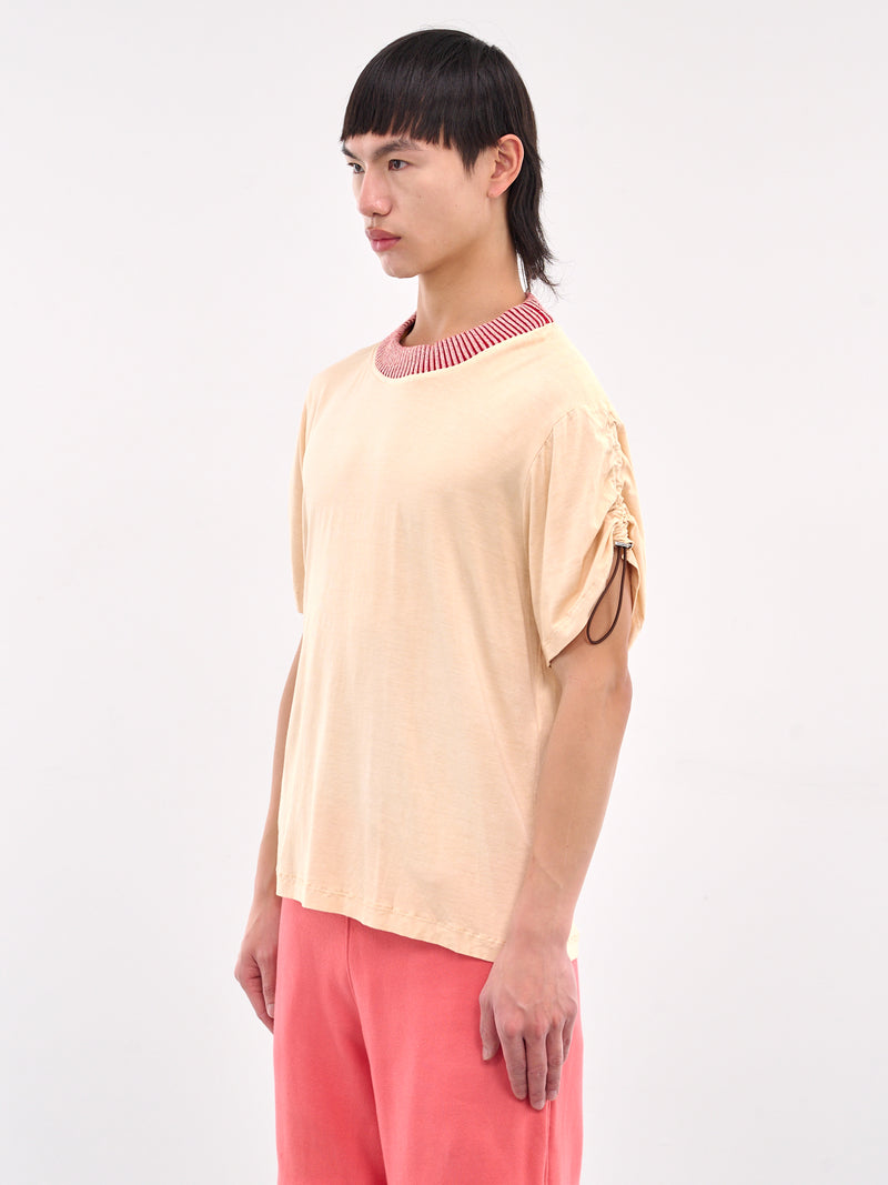 Drawcord Sleeve Tee (CCSR-TOP-ADJTSHIRT-BEIGE)
