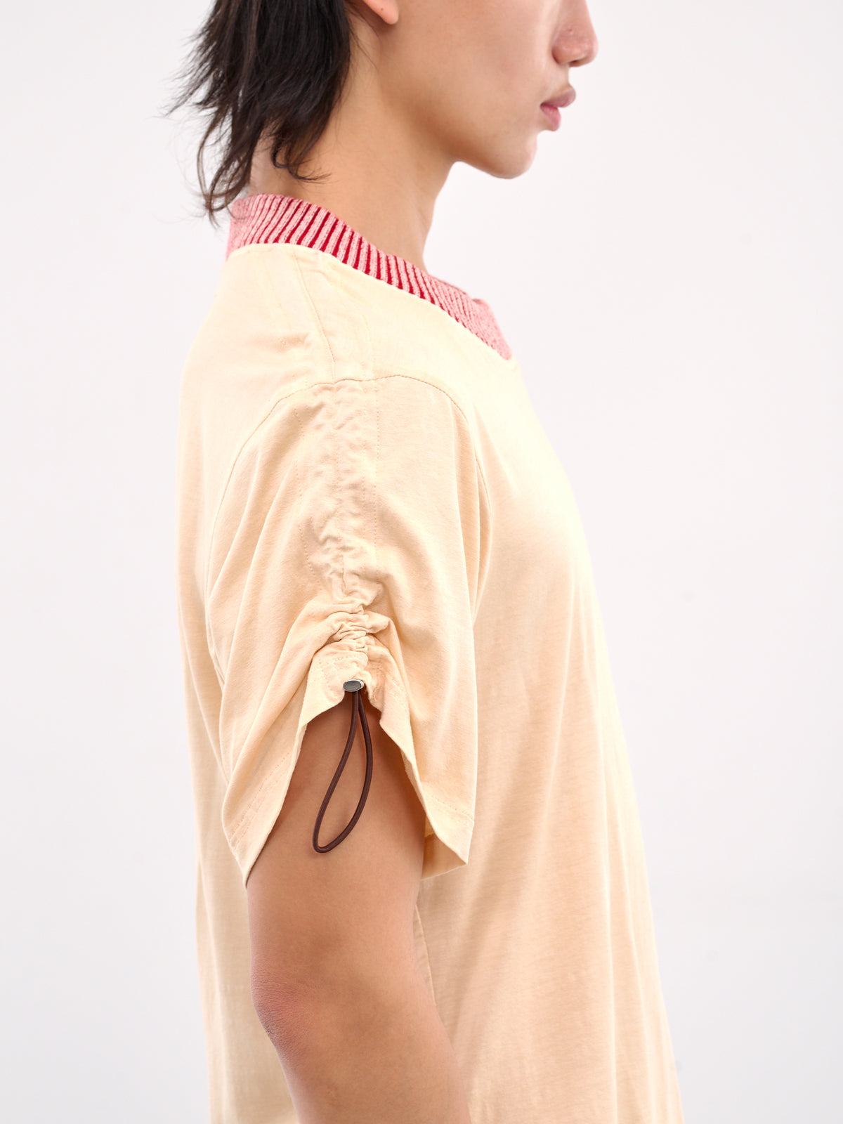 Drawcord Sleeve Tee (CCSR-TOP-ADJTSHIRT-BEIGE)