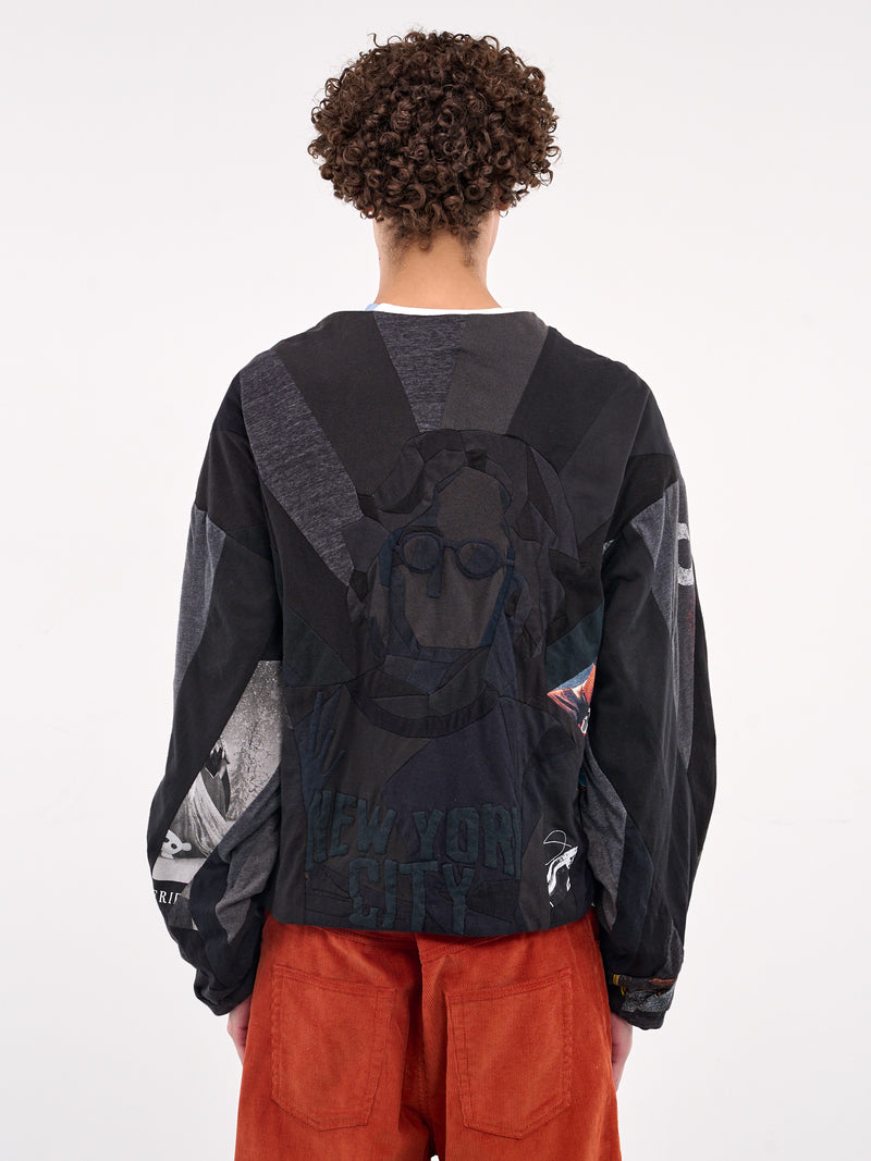 Patchwork Cardigan (CD-SV-NGS-1001-BLACK)