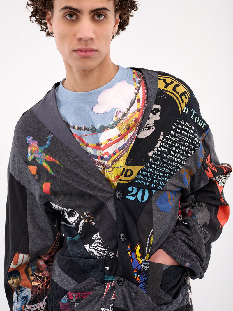 Patchwork Cardigan (CD-SV-NGS-1001-BLACK)