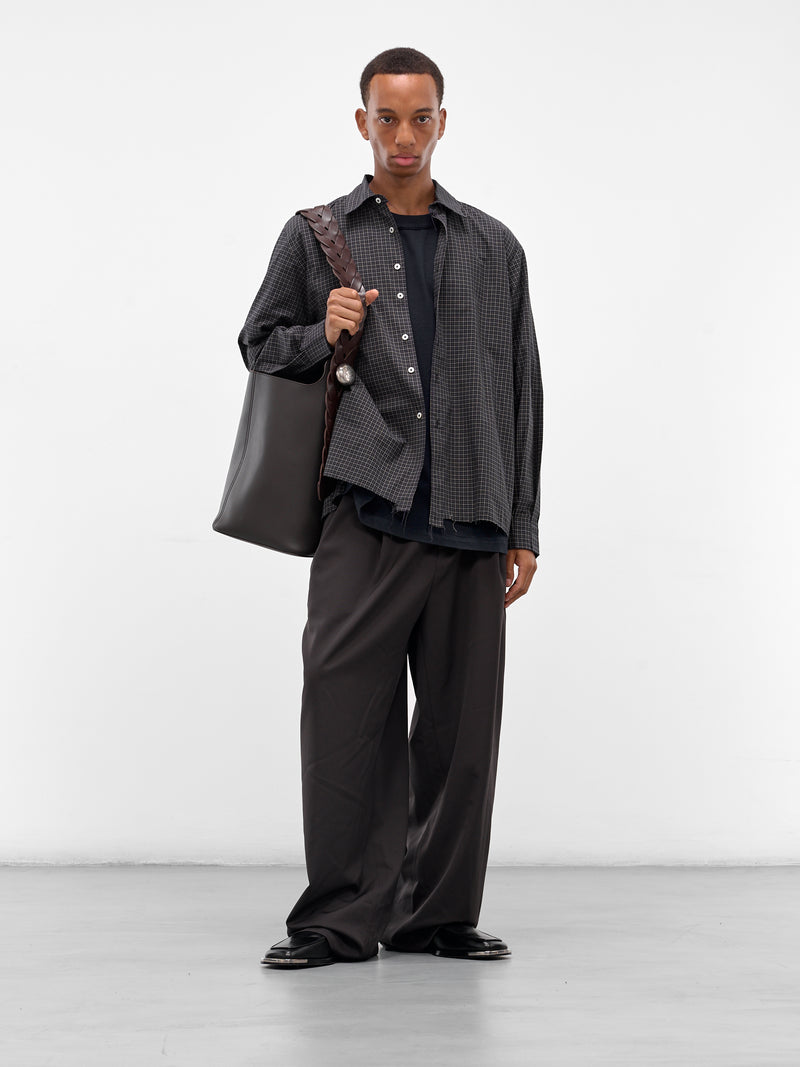 Black Check Raw Hem Shirt (CF-20-04-04-02-BLACK-CHECK)