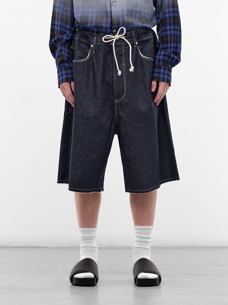 Raw Denim Baggy Shorts (CF-21-15-02-01-BLUE)