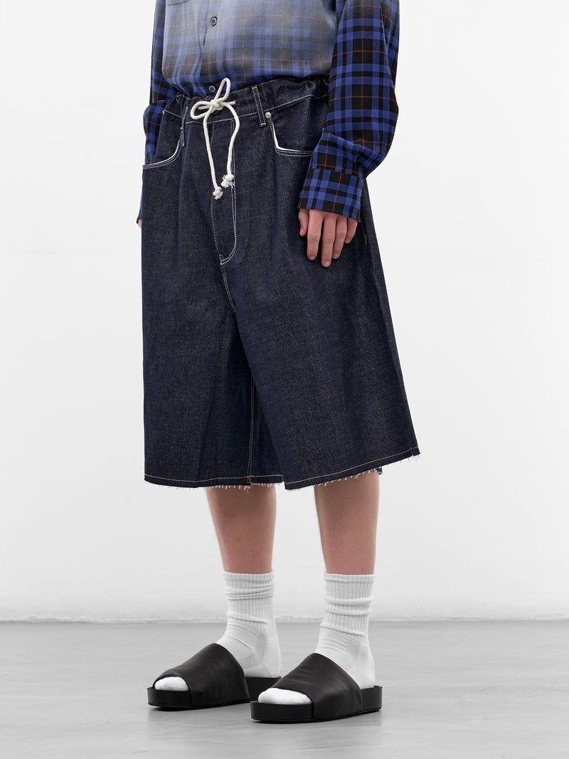 Raw Denim Baggy Shorts (CF-21-15-02-01-BLUE)
