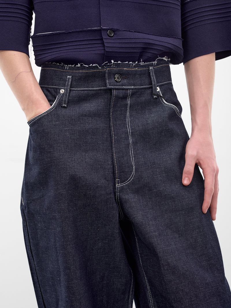 Vintage Raw Denim Wobbly Jeans (CF-21-15-03-01-BLUE)