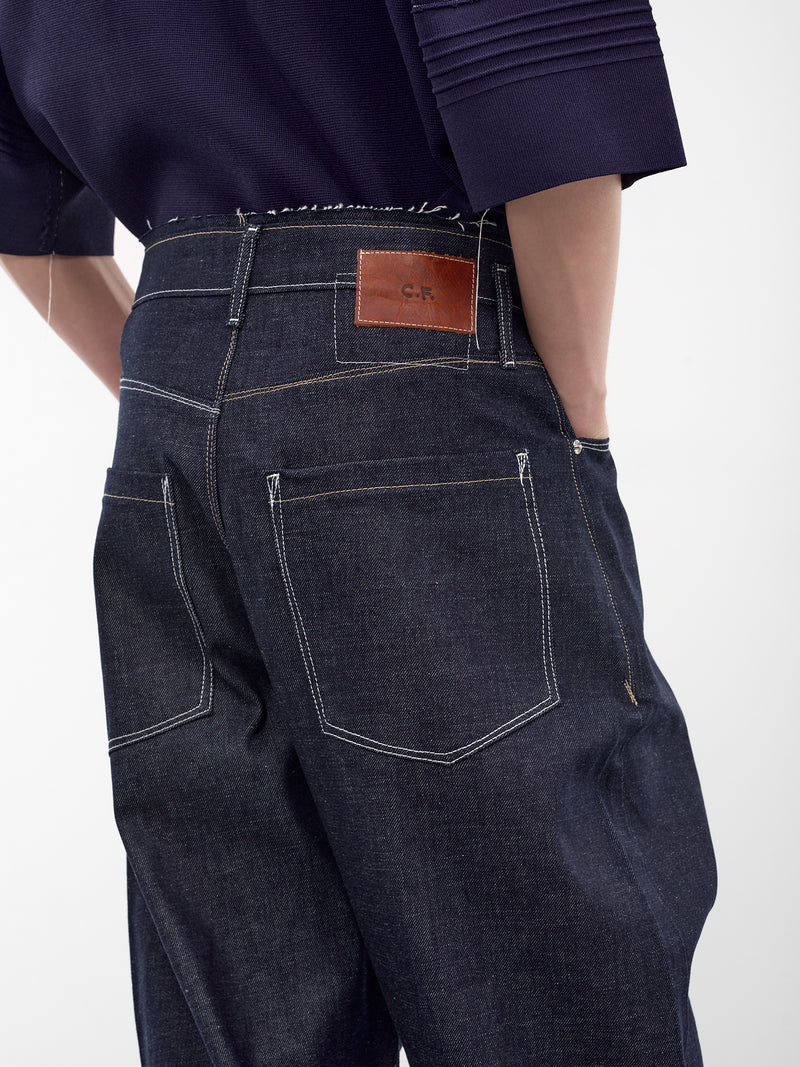 Vintage Raw Denim Wobbly Jeans (CF-21-15-03-01-BLUE)