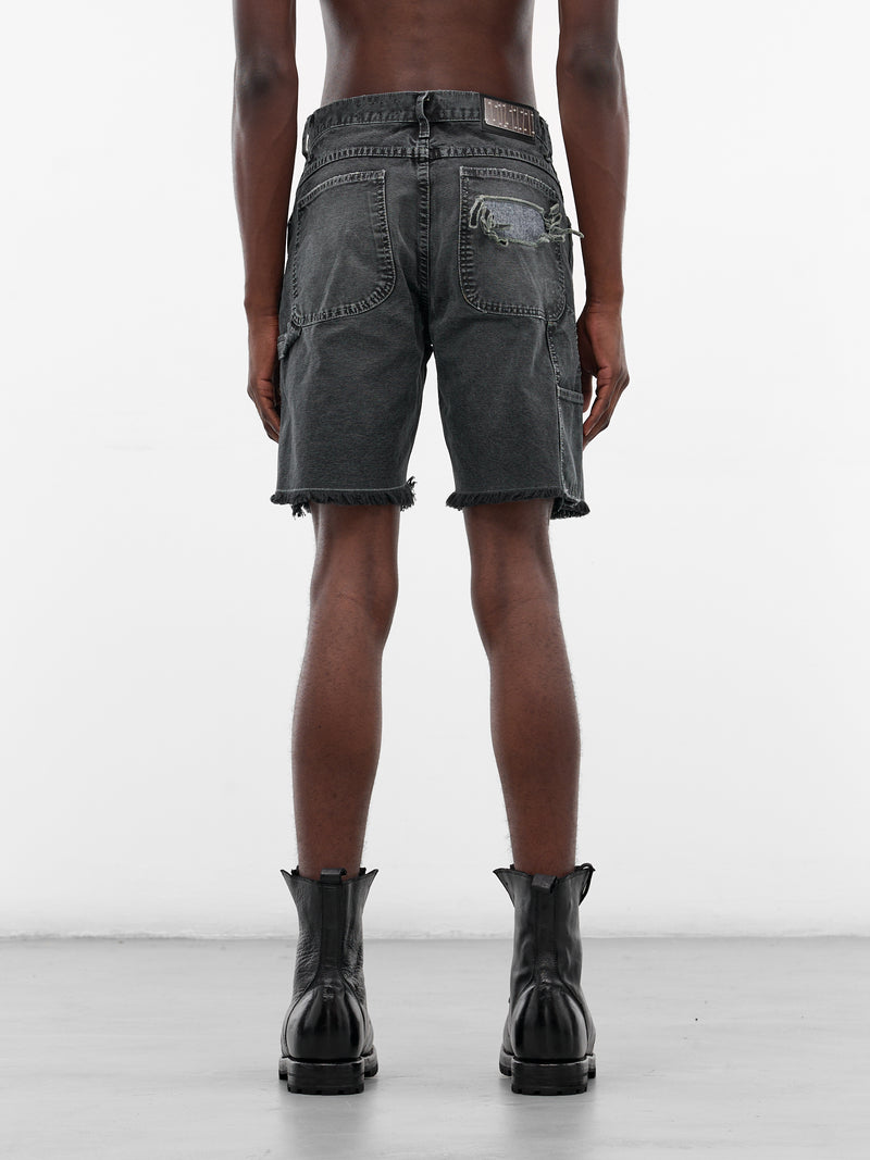 Gray Chopper Distressed Denim Shorts (CHOPPER-SHORTS-GRAY)