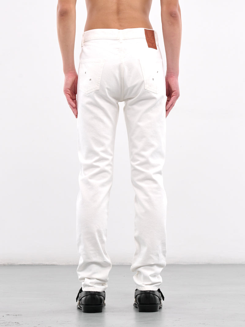 Lace-Up Jeans (CO-PT003-W-DEN-WHITE-OPTICAL)