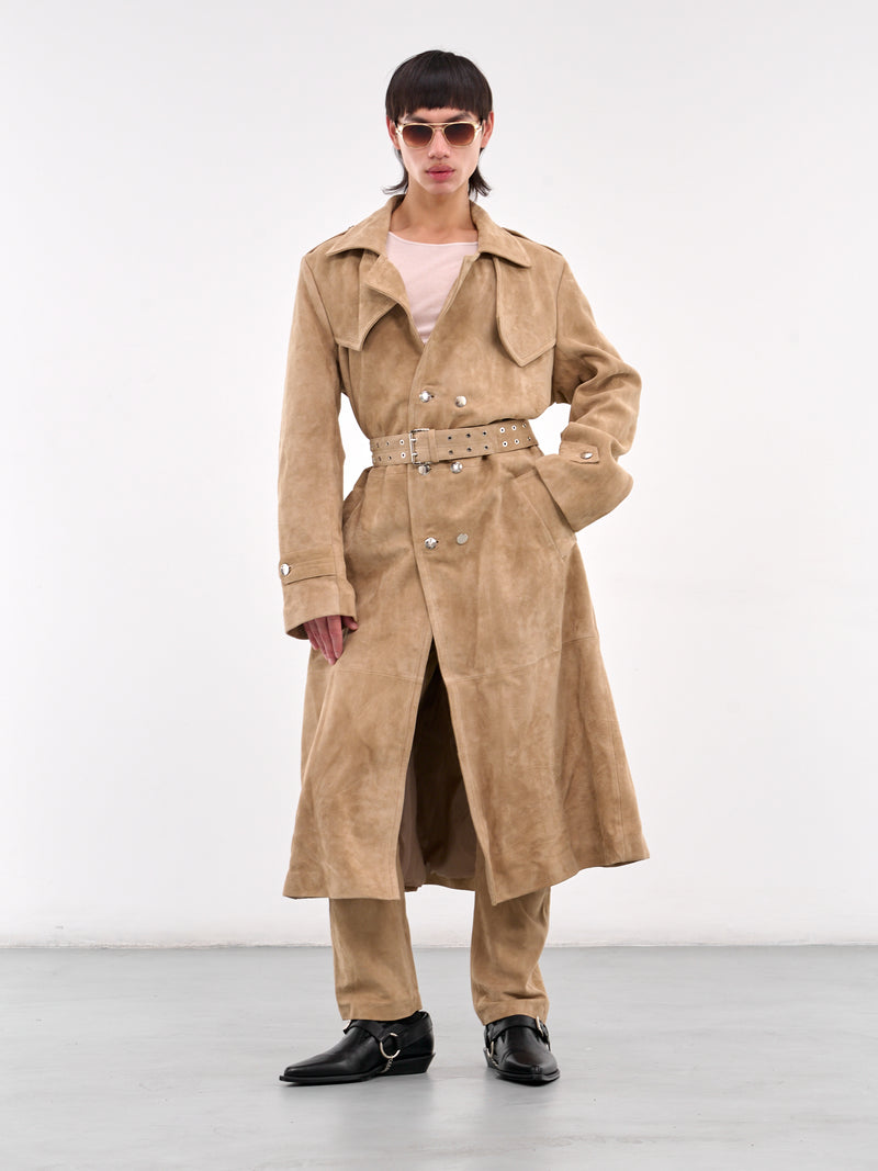 Suede Lace-Up Jeans (CO-PT003-W-SUE-BEIGE)