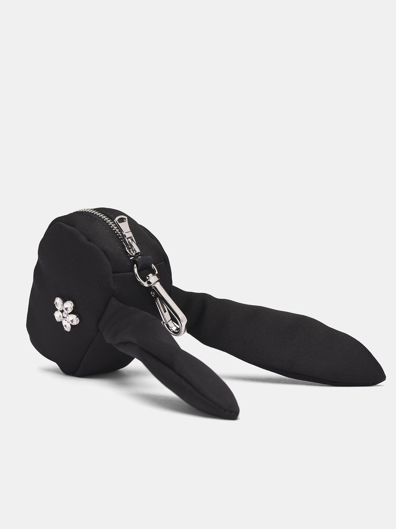 Hare Coin Purse Charm Bag (COINPURSE1-0812-BLACK-CLEAR)