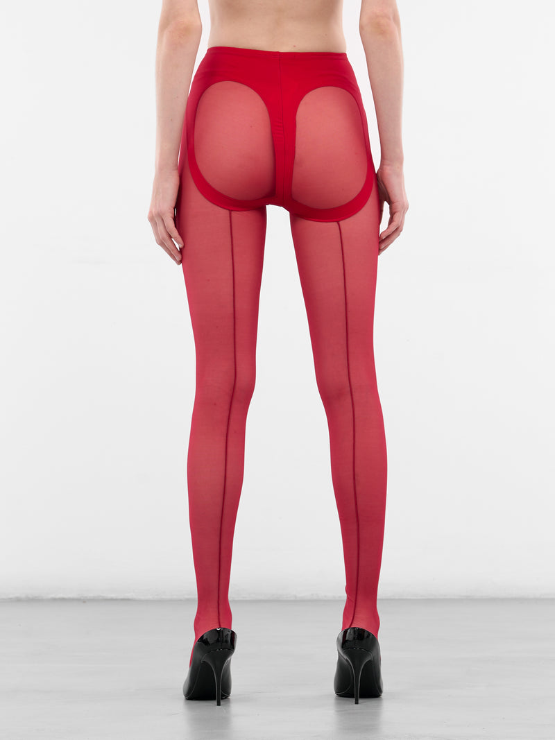 Red Re-Edit Pantyhouse Tights (COM10HO0001572-RED
