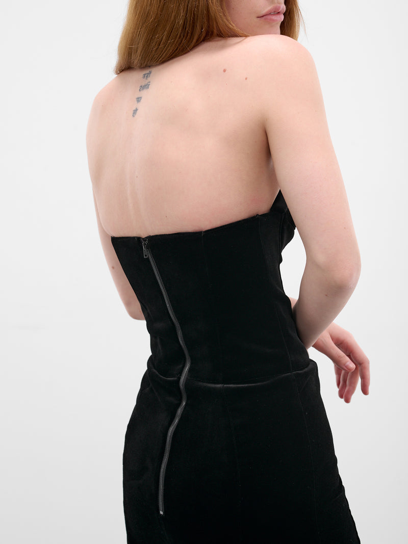 Black Cut-Out Sweetheart Mini Dress (COM1RO17962020F-BLACK)