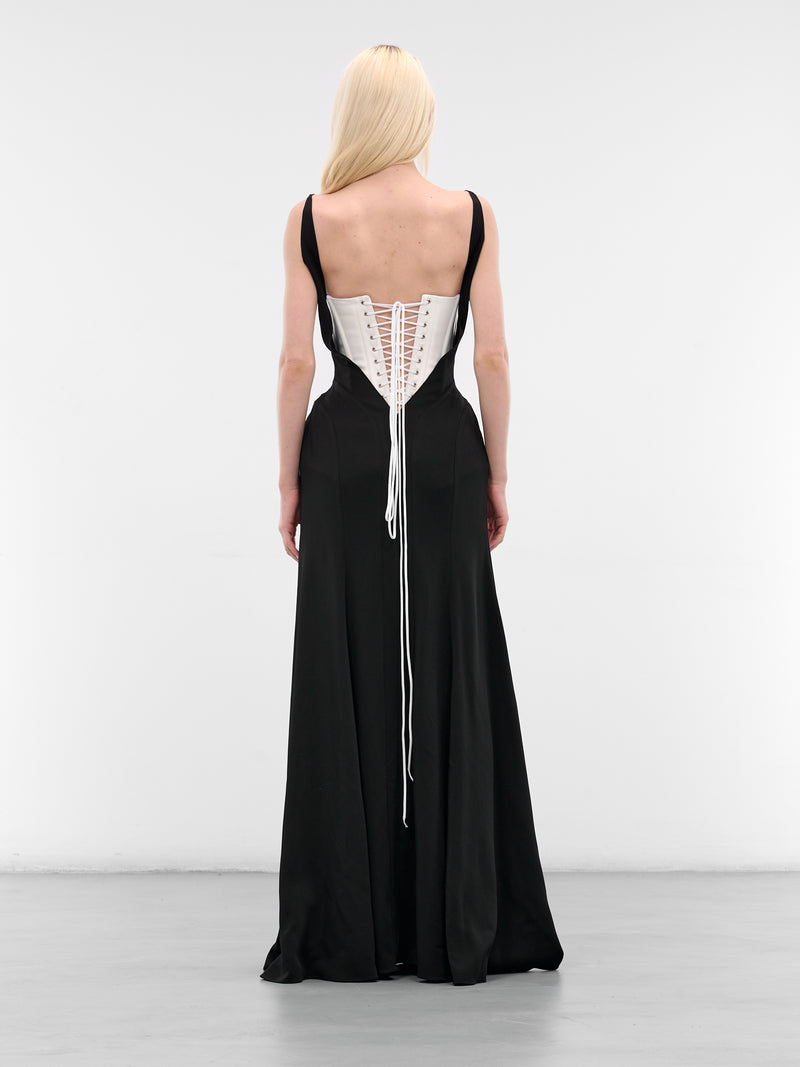 Re-Edit Jeu De Paume Dress (COM1RO1797470-BLACK-OFF-WHITE)