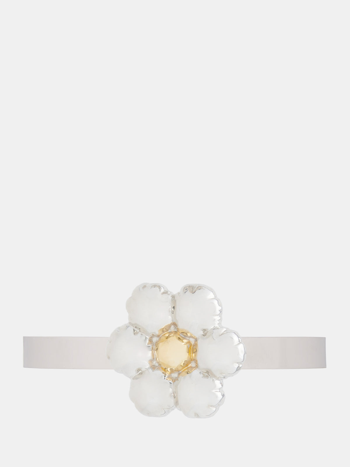 Puffy Flower Choker (COMV0449A0-P6528-00N29-SILVER)