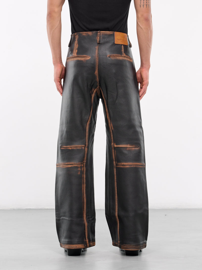 Consumed Leather Trousers (CONSUMED-LEATHER-PANTS-BROWN)