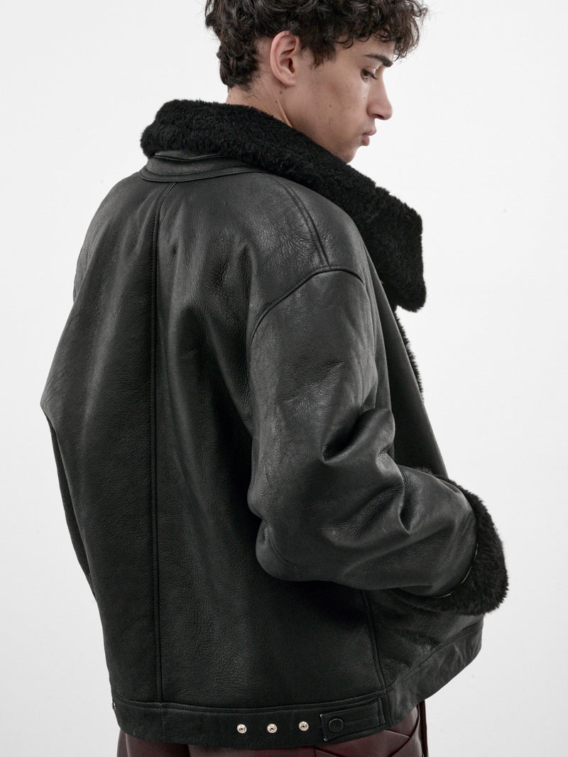 Contorno Black Leather Jacket (CONTORNO-LEATHER-JACKET-BLACK)