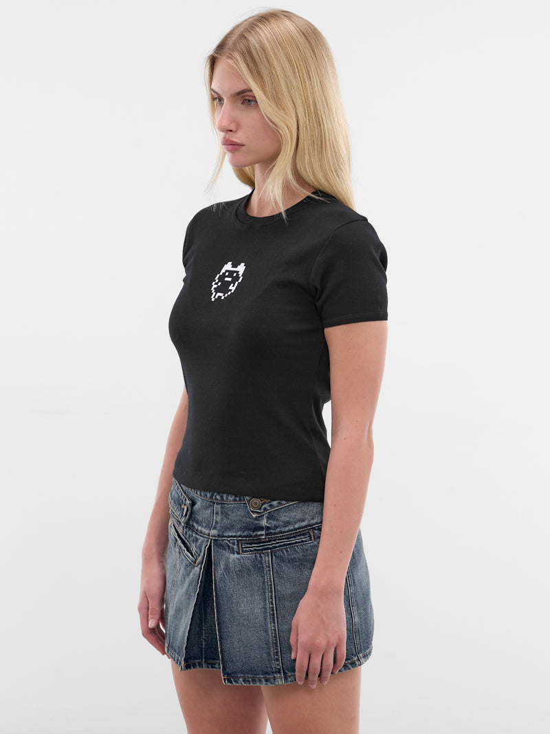 Black Tamagotchi Graphic Tee (COPBJS07F5012-BLACK)