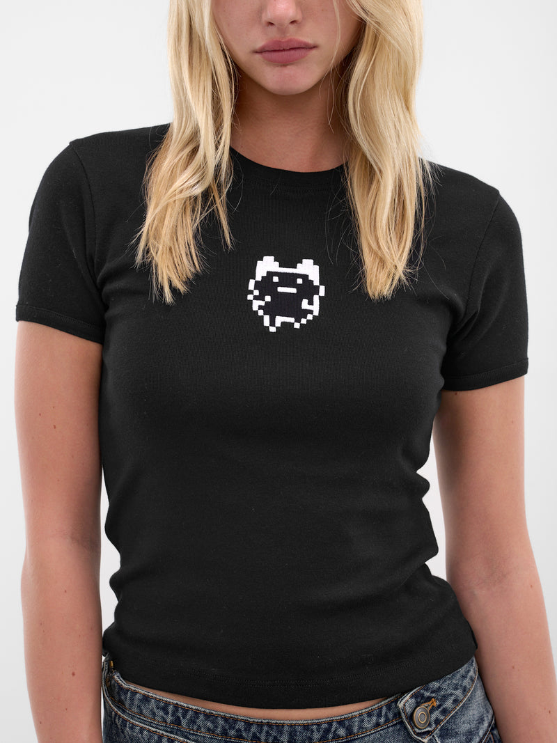 Black Tamagotchi Graphic Tee (COPBJS07F5012-BLACK)