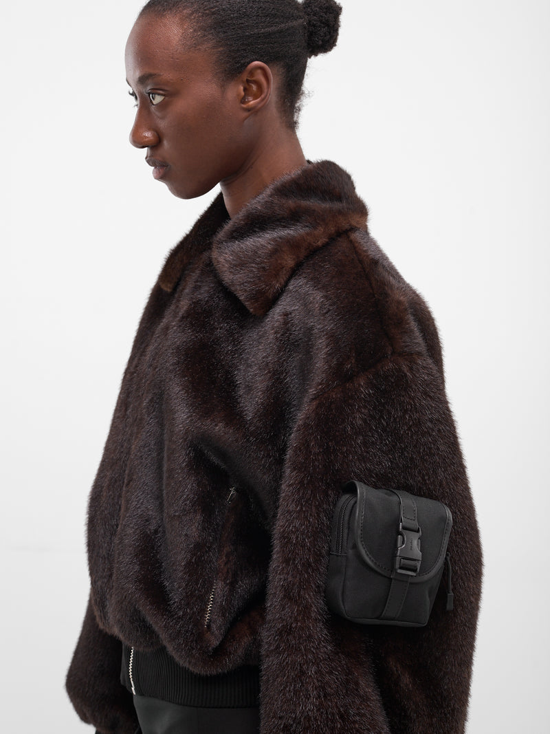 Brown Vegan Fur Bomber Jacket (COPBL33F9015-BROWN)