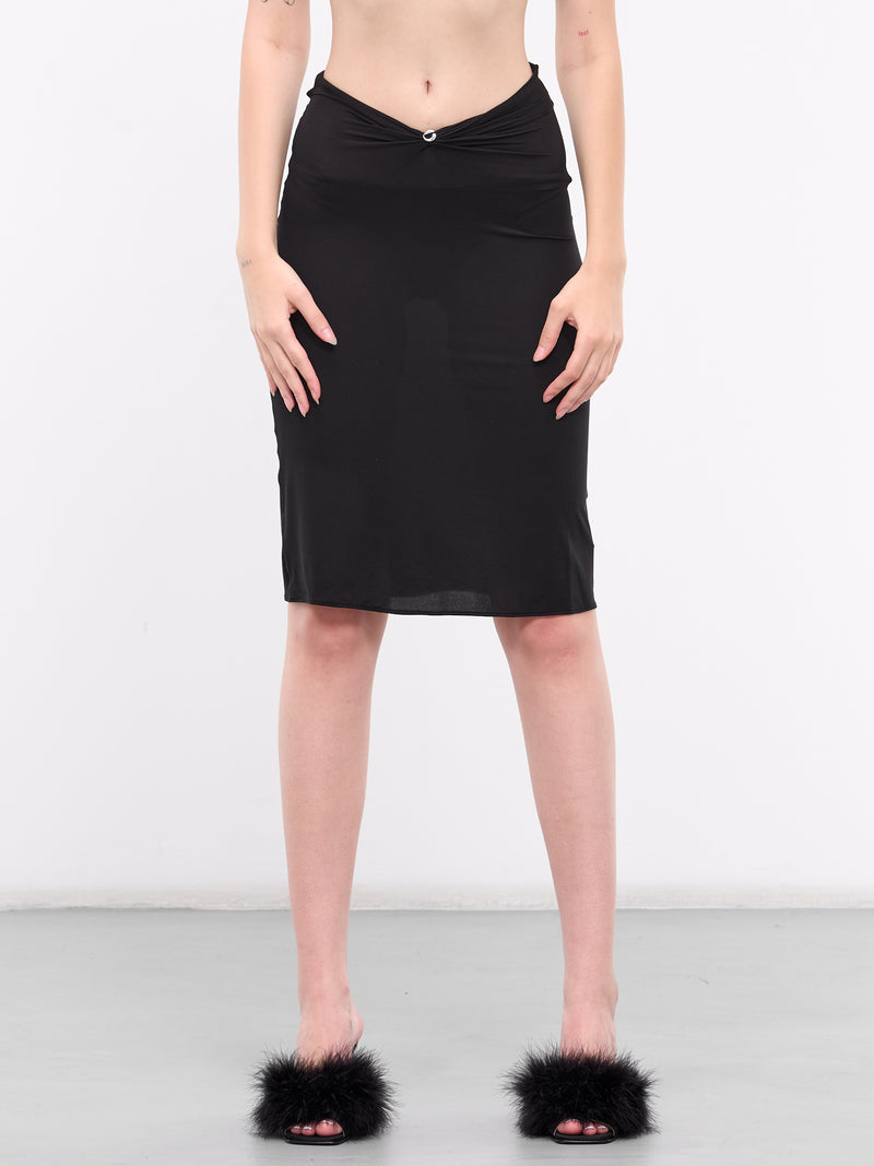 Ruched Pencil Skirt (COPJ55568-BLACK)