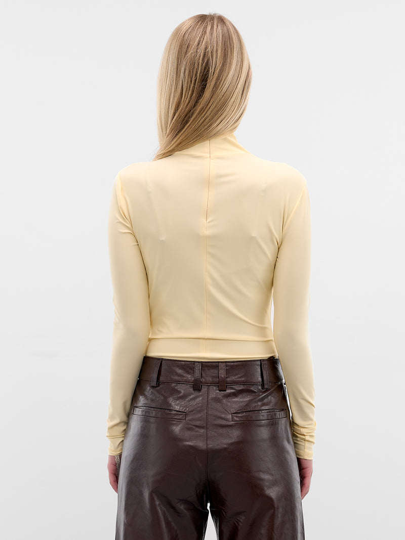 Cream Nylon Bodysuit (COPJS189F5021-YELLOW)