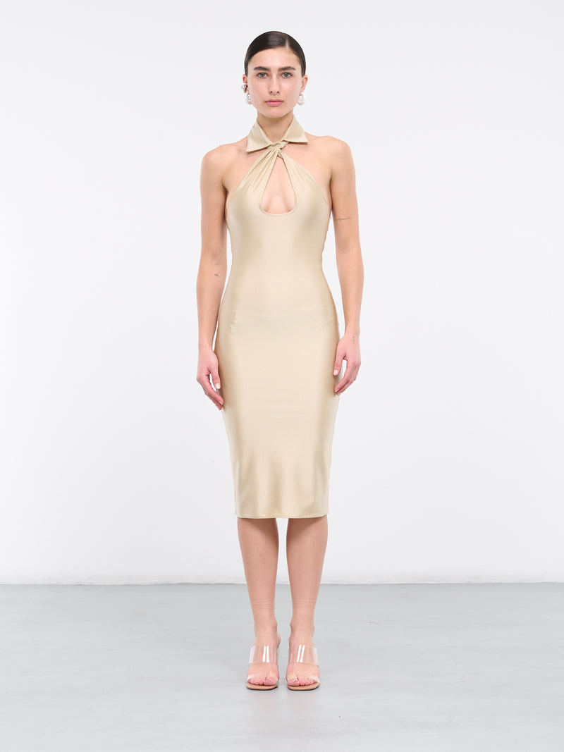 Cut-Out Midi Dress (COPJS74545-BEIGE)