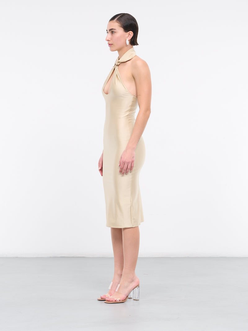 Cut-Out Midi Dress (COPJS74545-BEIGE)