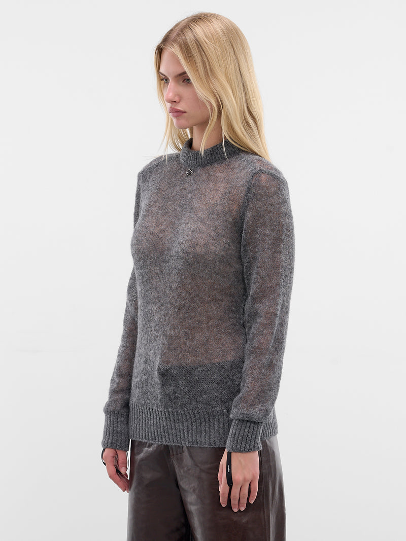 Gray Wool Knit Sweater (COPML180Y100-GREY)