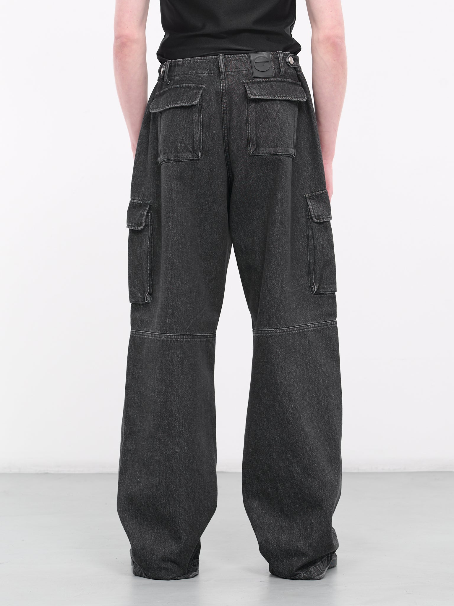 Denim Cargo Jeans (COPP40852MEN-WASHED-BLACK)
