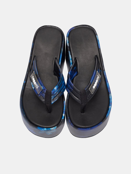 Black and blue sandals store