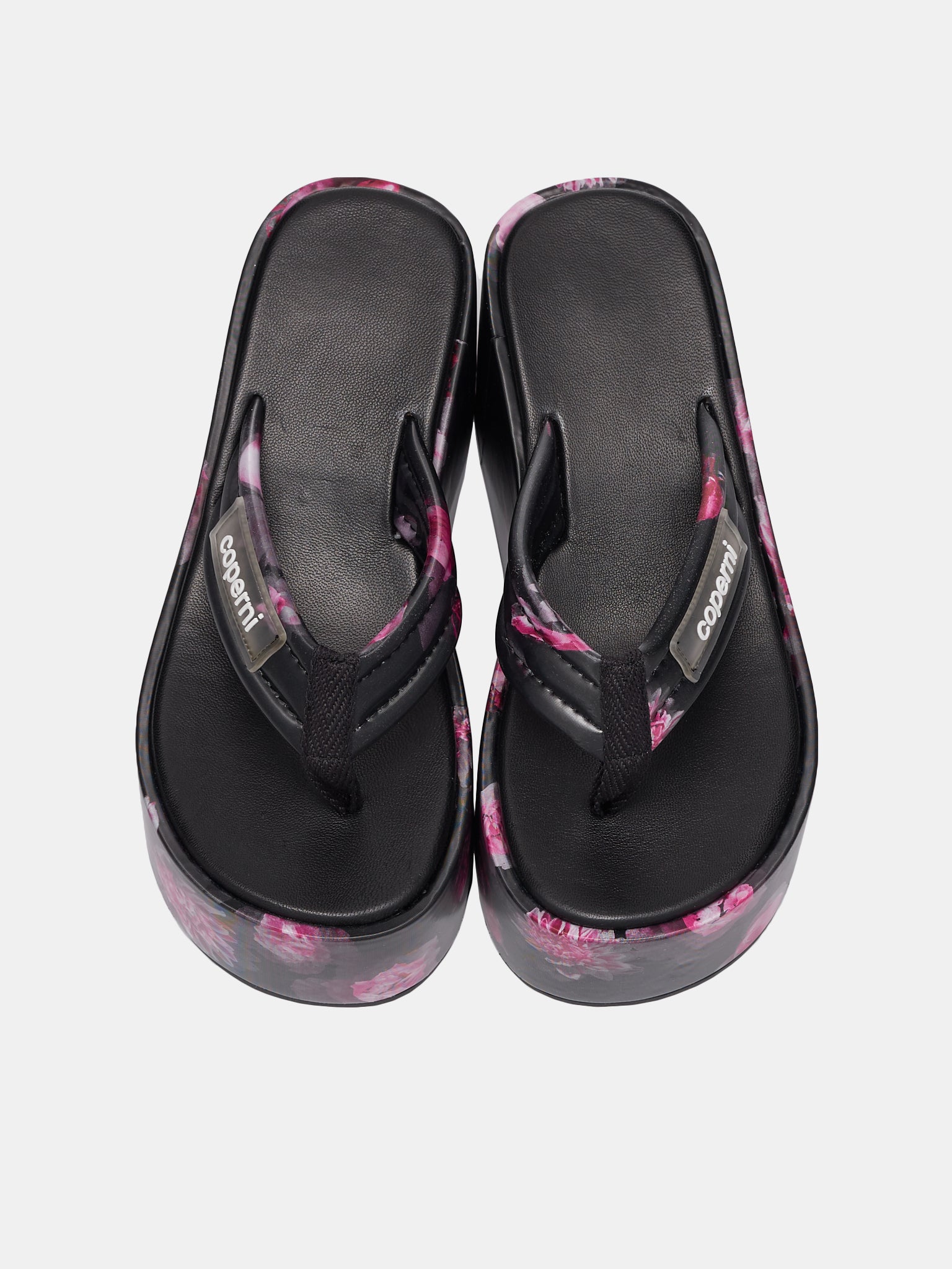 Holographic Wedge Sandals (COPSH09223-PINK-BLACK)