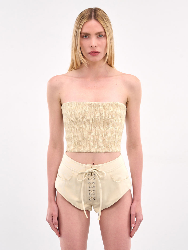 Pleated Corset Top (COR01CR-CREAM)