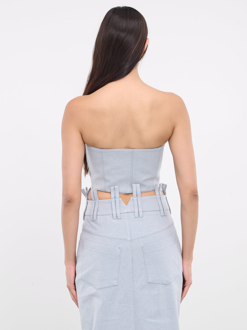 Denim Corset (COR01LB-LIGHT-BLUE)