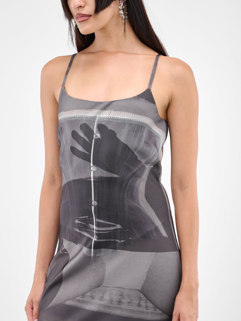 Layered Corset Dress (CORSET-ANKLE-DRESS-PRINT-MULTI)