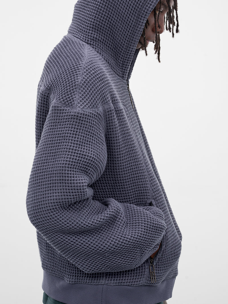 Earl Blue Waffle Knit Hoodie (CSW-00-DB-DEPTH-BLUE)