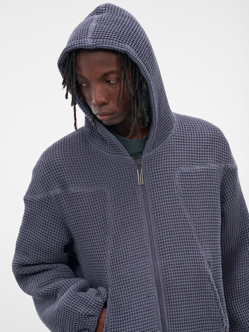 Earl Blue Waffle Knit Hoodie (CSW-00-DB-DEPTH-BLUE)