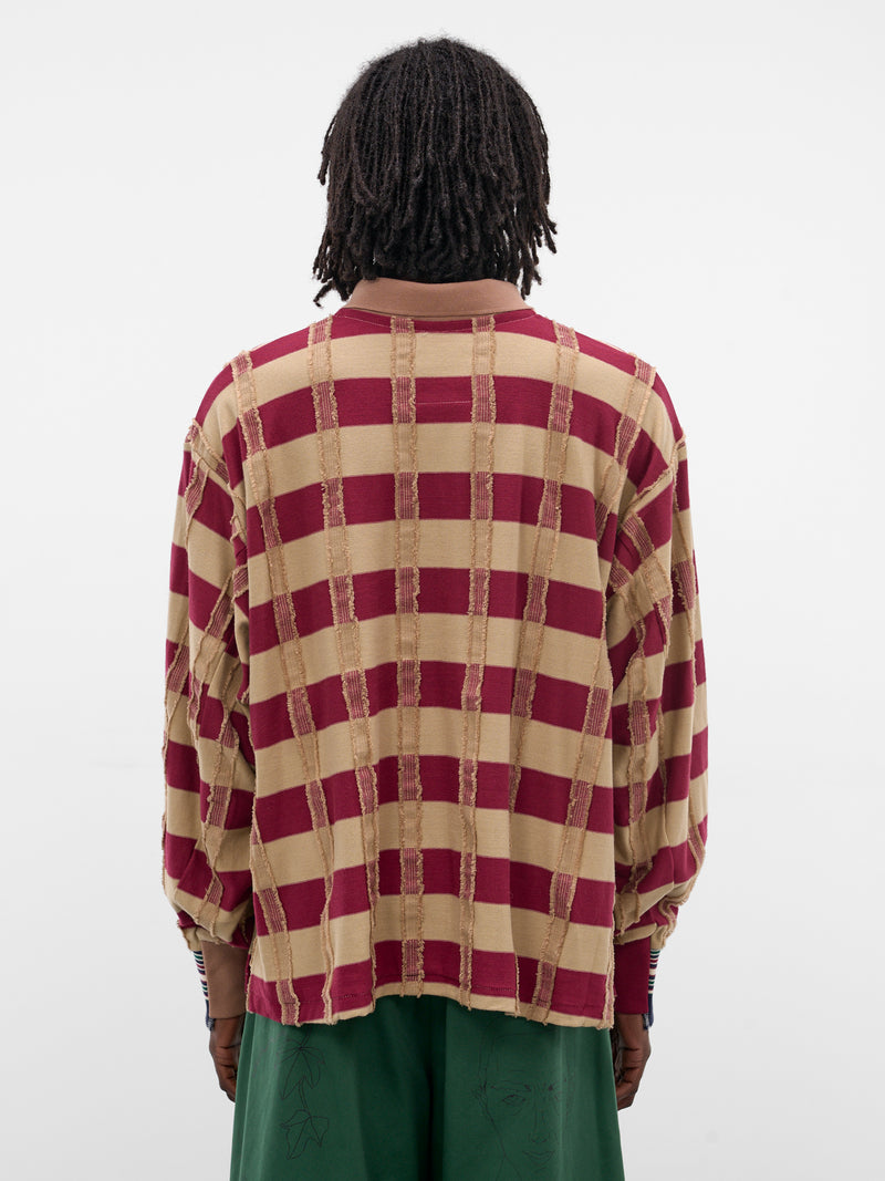 Beige Jacquard Stripe Polo Shirt (CT-SV-NGA-1001-BEIGE)