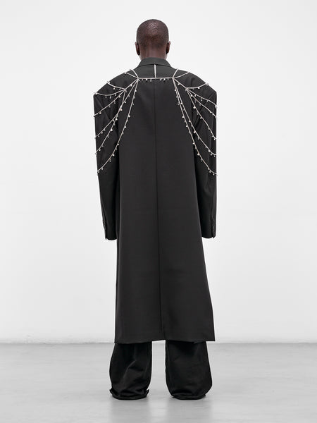 Black Detachable Crystal Oversized Coat (CT0-26-002-M-BK-BLACK)