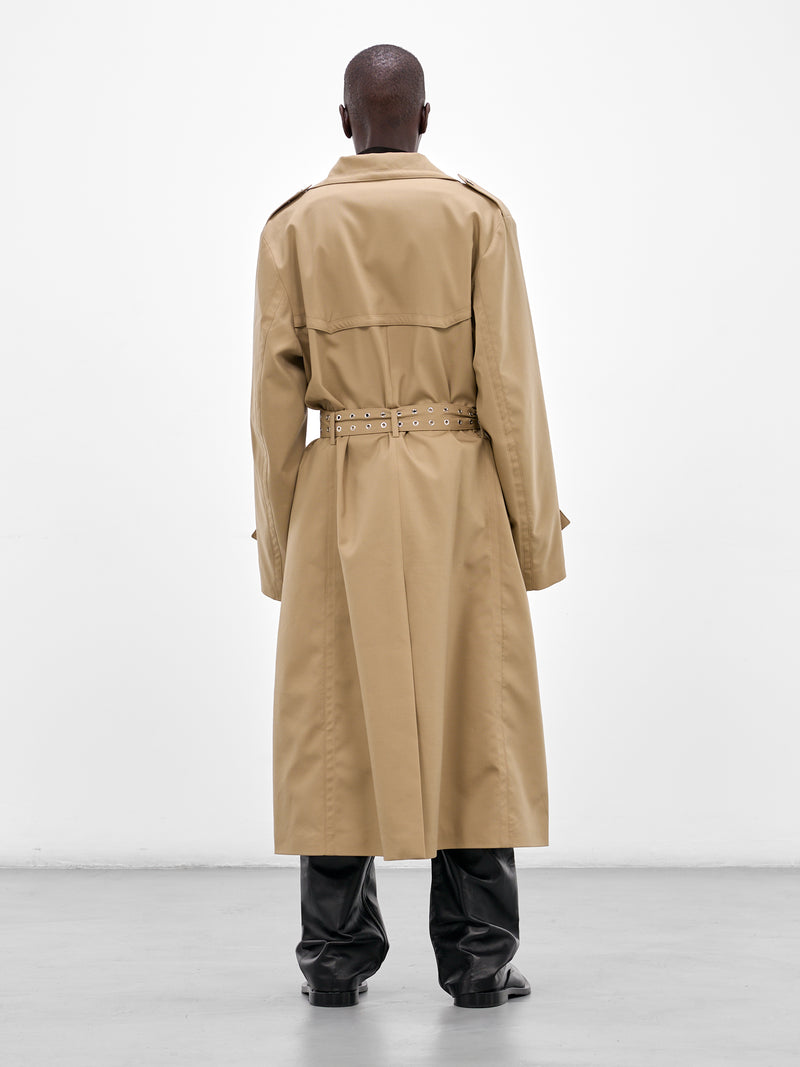 Beige Wool Trench Coat (CT006-U-WO0007-GREEN)