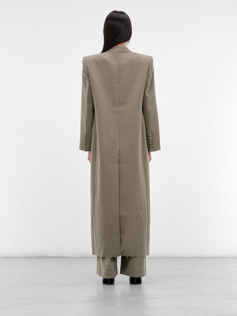 Gray Long Tailored Overcoat (CT01C2GR570-BEAN-PASTE)