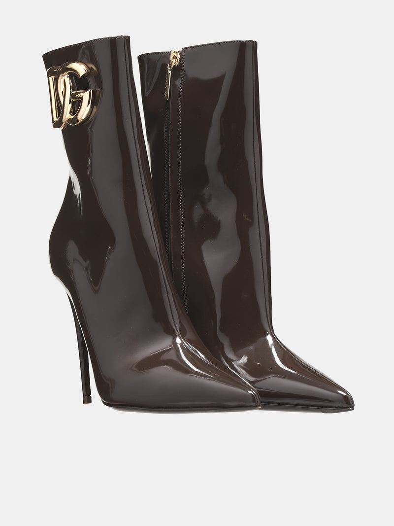 Calfskin Ankle Boots (CT0998-A1037-81300-DARK-BROWN)