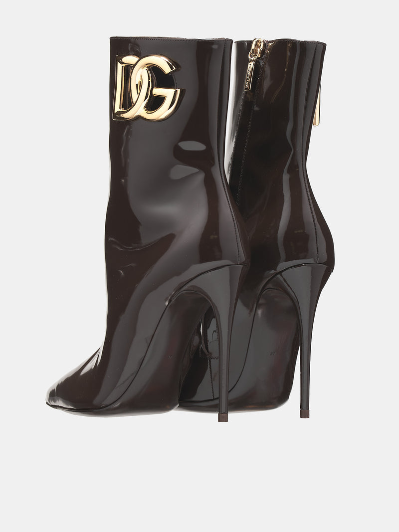 Calfskin Ankle Boots (CT0998-A1037-81300-DARK-BROWN)