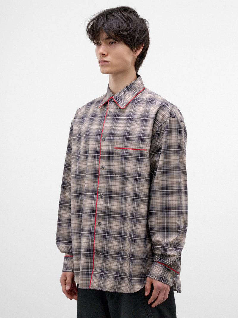 Black Check Cotton Shirt (CUMU0394IS-UTC715-BLACK)