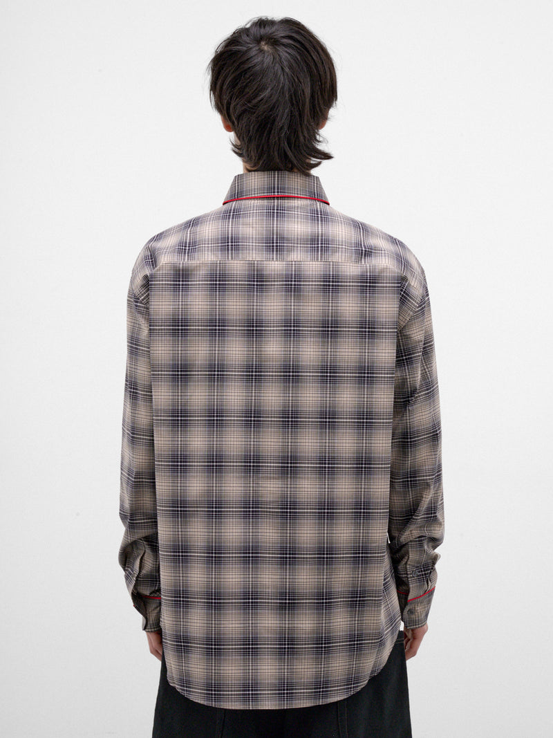 Black Check Cotton Shirt (CUMU0394IS-UTC715-BLACK)