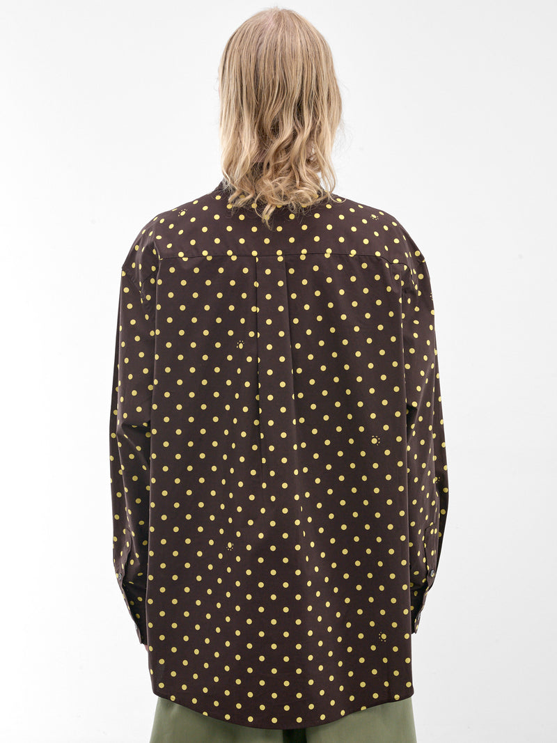 Brown Polka Dot Shirt (CUMU0396A0-UTC677-BROWN-DOTS)
