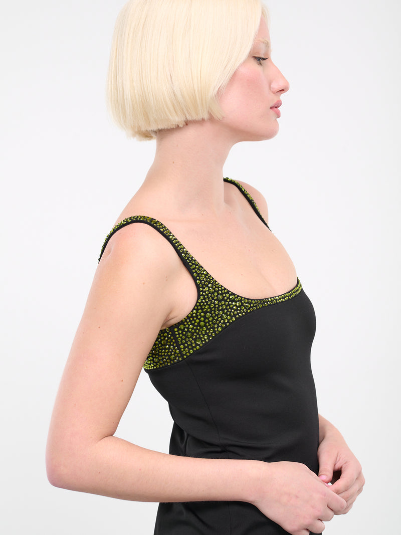 Bria Mini Dress (D-367-BLACK-APPLE)